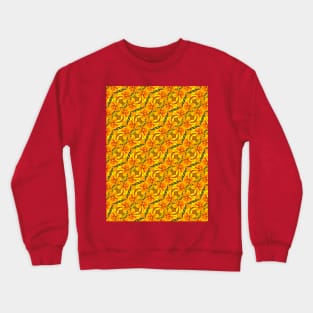 Golden flower pattern Crewneck Sweatshirt